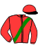 casaque portée par Gelormini L. jockey du cheval de course LOUDEAC, information pmu ZETURF
