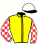 casaque portée par Gelormini G. jockey du cheval de course KELYO DU SOLNAN, information pmu ZETURF