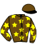 casaque portée par Saussaye V. jockey du cheval de course LA CHENEVIERE, information pmu ZETURF