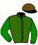 casaque portée par Gautherot Mlle L. jockey du cheval de course LUCKY NUMBER, information pmu ZETURF