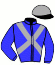 casaque portée par Lamy A. jockey du cheval de course ILIADE MENCOURT, information pmu ZETURF