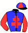 casaque portée par Godard C. jockey du cheval de course KING BABEL, information pmu ZETURF