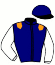 casaque portée par Meunier Gab. jockey du cheval de course HOPLABOUM, information pmu ZETURF