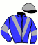 casaque portée par Destrade P. jockey du cheval de course GRISBI LE GRIVOIS, information pmu ZETURF