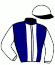 casaque portée par Mortagne N. jockey du cheval de course IBIS DE CHAHAINS, information pmu ZETURF