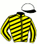 casaque portée par Ohanessian Mlle J. jockey du cheval de course IBIZA QUICK, information pmu ZETURF