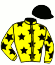 casaque portée par Mourice R. jockey du cheval de course IZAROSANGELA, information pmu ZETURF