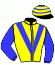 casaque portée par Lemaitre A. jockey du cheval de course KNOCK ON, information pmu ZETURF
