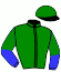 casaque portée par Peslier O. jockey du cheval de course MIDLIFE CRISIS, information pmu ZETURF