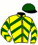 casaque portée par Thomas Ron. jockey du cheval de course KARMINA BELLA, information pmu ZETURF