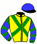 casaque portée par Vanderbeke K. jockey du cheval de course NOT SO SILLY, information pmu ZETURF