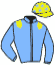 casaque portée par Chuette Mlle S. jockey du cheval de course ROCK BLANC, information pmu ZETURF