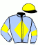 casaque portée par Moore Rya. L. jockey du cheval de course RIBALTAGAIA, information pmu ZETURF