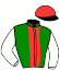 casaque portée par Demuro C. jockey du cheval de course GRAND GREY, information pmu ZETURF