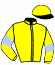 casaque portée par Guy F. jockey du cheval de course BACCHILIDE, information pmu ZETURF