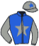 casaque portée par Aelbrecht C. jockey du cheval de course INVERINATE, information pmu ZETURF