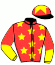 casaque portée par Pasquier S. jockey du cheval de course ROSE BLOOM, information pmu ZETURF