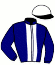 casaque portée par Raffin E. jockey du cheval de course GALCINOIS, information pmu ZETURF