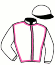 casaque portée par Vanmeerbeck J. jockey du cheval de course FRISE PONT VAUTIER, information pmu ZETURF