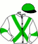 casaque portée par Nivard F. jockey du cheval de course KING LUCKY, information pmu ZETURF