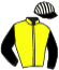 casaque portée par Lefaucheux D. jockey du cheval de course KOURANE LA CHENAIE, information pmu ZETURF