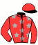 casaque portée par Derieux R. jockey du cheval de course KINGDOM DE CHENU, information pmu ZETURF