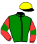 casaque portée par Gence F. jockey du cheval de course KATUDI, information pmu ZETURF