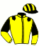 casaque portée par Balu L. jockey du cheval de course JACKPOT DE NILREM, information pmu ZETURF