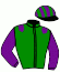 casaque portée par Mosse G. jockey du cheval de course NEVER GIVE WAY, information pmu ZETURF