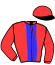 casaque portée par Desmigneux F. jockey du cheval de course HILKA DE BERTRANGE, information pmu ZETURF