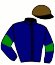 casaque portée par Rochard B. jockey du cheval de course ELUE DU GADE, information pmu ZETURF