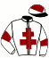 casaque portée par Tijou P. jockey du cheval de course IMOKO MADRIK, information pmu ZETURF