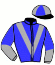 casaque portée par Veron F. jockey du cheval de course MOUSSON D'EVAILLE, information pmu ZETURF