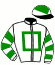 casaque portée par Grosbois Chr. jockey du cheval de course HUDSON PARK, information pmu ZETURF