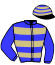 casaque portée par Moutard Jer. jockey du cheval de course BOB LA BIDOUILLE, information pmu ZETURF