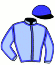 casaque portée par Popot A. jockey du cheval de course HAXO VIERVIL, information pmu ZETURF