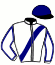casaque portée par Abrivard M. jockey du cheval de course FLEURON D'IROISE (FR), information pmu ZETURF