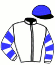 casaque portée par Thomain D. jockey du cheval de course ENDO D'AZIF (FR), information pmu ZETURF