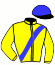 casaque portée par Monclin J. Ph. jockey du cheval de course INDIEN PASS (FR), information pmu ZETURF