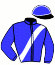 casaque portée par Mottier M. jockey du cheval de course LOVER MAN, information pmu ZETURF