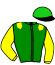 casaque portée par Molins Mme Amb. jockey du cheval de course BRIGHT CRESCENT (GB), information pmu ZETURF