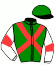casaque portée par Duporte Mlle A. jockey du cheval de course ZILCOVER, information pmu ZETURF