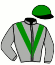 casaque portée par Molins Mme Amb. jockey du cheval de course GREAT ROCK, information pmu ZETURF