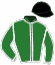 casaque portée par Barzalona M. jockey du cheval de course EDESTRIAV, information pmu ZETURF