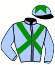 casaque portée par Courtalon Tho. jockey du cheval de course LITTLE BEE, information pmu ZETURF