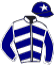 casaque portée par Bachelot T. jockey du cheval de course FLOWERSPRING, information pmu ZETURF