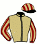 casaque portée par Calbrix Mat. jockey du cheval de course CLIFFROAD, information pmu ZETURF