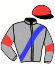 casaque portée par Meury G. jockey du cheval de course SALDURO, information pmu ZETURF