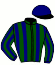 casaque portée par Marquette Max. jockey du cheval de course PIANTARELLA, information pmu ZETURF