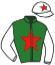 casaque portée par Bachelot T. jockey du cheval de course JIJI MY LOVE, information pmu ZETURF